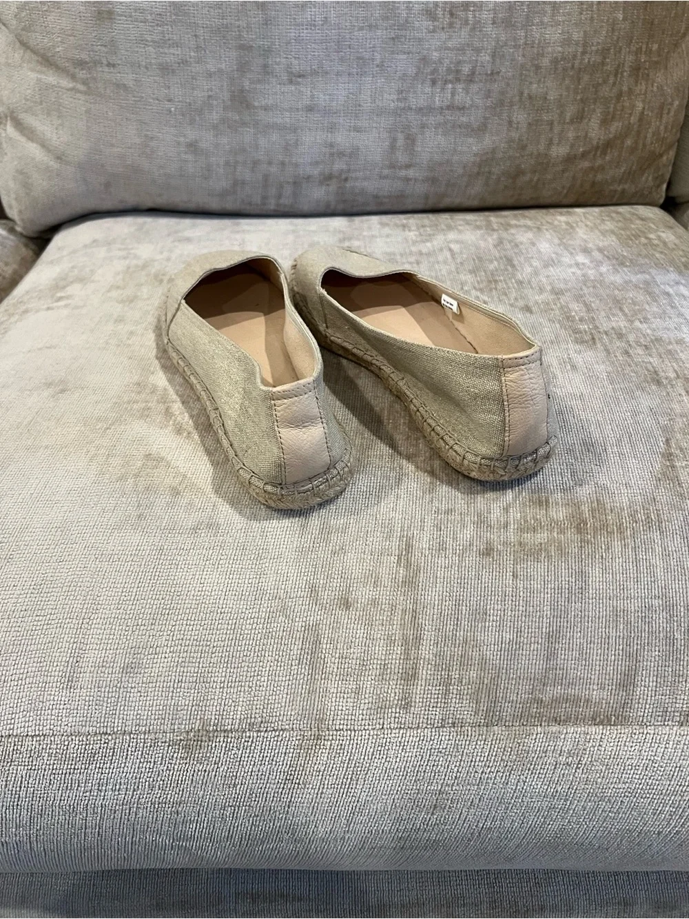 Franco Sarto Beige Canvas Espadrille Flats